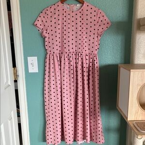 SHEIN Pink Dress with Black Dots